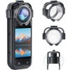 Krytky objektivů Puluz pro kameru Insta360 X5 (nacvakávací)