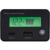 Indikátor baterie 8-30V s USB/USB-C zásuvkou (34598)