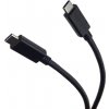 PremiumCord Kábel USB-C (USB 3.2 generácie 2x2, 5A, 20Gbit/s) čierny, 1m 20637