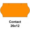 Cenovkové etikety Contact 26x12 oranžové