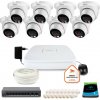 DAHUA zostavy DAHUA IP monitorovacia sada 8 2Mpx kopulových kamier