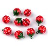 Rolničky jahoda Ø17 mm - 2 ks červená