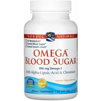 Nordic Naturals Podpora krvného cukru Omega 896 mg 60 kapsúl