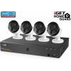 iGET HOMEGUARD HGNVK85304 Kamerový PoE systém se SMART detekcí pohybu, 8-kanálový FullHD NVR + 4x FullHD venkovní kamera