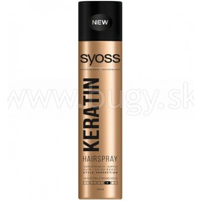 Syoss Keratin Hairspray extra silný lak pre pružnú fixáciu a lesk vlasov 300 ml