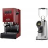 Gaggia New Classic E24 BC, red + Eureka Helios 65, grey