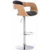 Design-Shop Barová stolička King - látka, drevo natur - Tmavo sivá