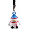Prívesok na kľúče rolnička tučniak, panda, smajlík, myš, opice - biela snehuliak