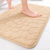 Kúpeľňová predložka protišmyková 80 × 50 cm béžová (Mäkká, savá a protišmyková predložka do kúpeľne k sprche aj vani)