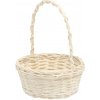 CHOMIK RATANOVÝ KOŠÍK 17/13 x 7/21 CM S DRŽADLOM - BIELY *4187