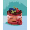 ZUTY Maľovanie podľa čísel - MALINOVÁ TORTA S ČOKOLÁDOU (MYROSLAVA VOLOSCHUK) Rámovanie: bez rámu a bez vypnutia plátna, Rozmer: 40x50 cm