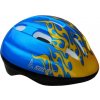 Sulov Detská cyklo prilba Junior modrá s plameňmi - M (48-50 cm)