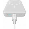 Externá batéria Baseus Magnetic Mini Powerbank, USB Type-C + MagSafe, 10000 mAh, 20W, biela (PPCX070002