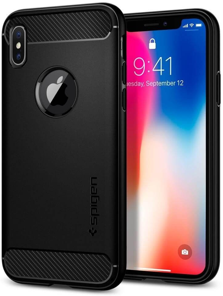 SPIGEN RUGGED ARMOR Apple iPhone X / XS čierne