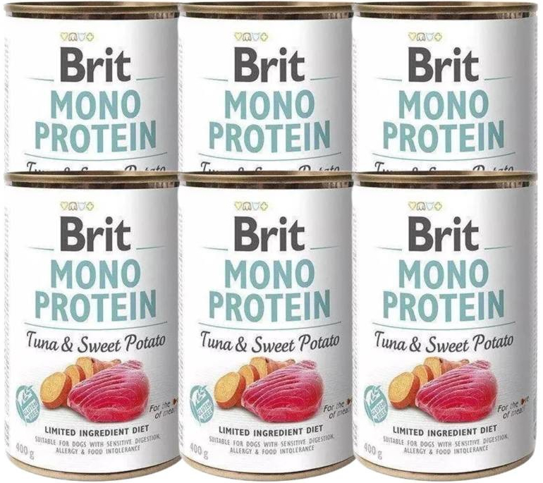 Brit Mono Protein Tuna & Sweet Potato 6 x 400 g