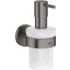 Grohe Essentials Dávkovač mydla s držiakom, kartáčovaný Hard Graphite