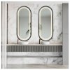 Alfaram Súprava oválnych zrkadiel v MDF ráme s podsvietením - SÚPRAVA OSKAR V RÁME LED III 1825