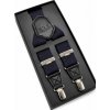 Pánske traky tmavomodré s červeným bodkovaním – elegantný detail pre štýlový outfit (Pánske traky tmavomodré s červeným bodkovaním – elegantný detail pre štýlový outfit)