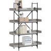vidaXL Knižnica 4 police sivá sonoma 100x33x145,5 cm kompozitné drevo