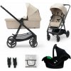 KINDERKRAFT Kočík kombinovaný 3v1 Newly Sand beige + Mink PRO