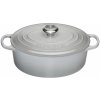 Le Creuset - Liatinový hrniec oválny s pokrievkou 31 cm/6,3 l sivý