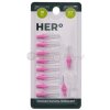 Herbadent HERo Electra Medzizubná kefka 0,7 mm (ružová) 10 nadstavcov pre elektrickú medzizubnú kefku