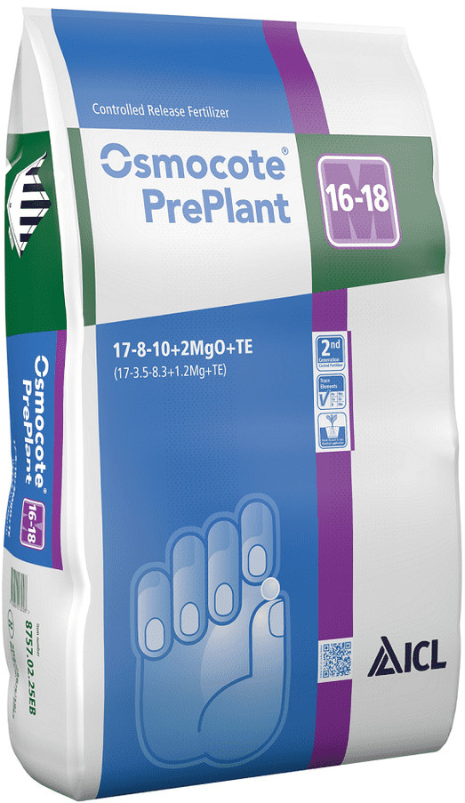 ICL Osmocote Pre Plant 16-18M 17-8-10+2MgO+TE 25 kg