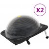 Solárne ohrievače vody v bazéne 2 ks 75x75x36 cm HDPE hliník-ForU-3079664