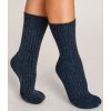 Dámske teplé ponožky SW001 - 35-38 / modrý melír