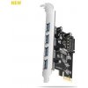 AXAGON PCEU-430RS, PCIe radič, 4x USB 5Gbps port, SATA napájanie, Renesas PD720201, SP