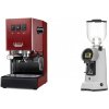 Gaggia New Classic EVO, red + Eureka Helios 75, grey