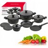 Klausberg KB-7966 súprava hrncov 12 ks – mramorový povrch, indukcia plyn