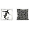 FARO Obliečka na vankúšik Futbalista čiernobiela Bavlna, 40/40 cm