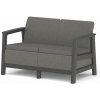 Keter Scandi Linea 2 Seaters Sofa, Mountain Grey/Grafit