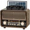 Prenosné analógové solárne FM rádio Kruger&Matz s Bluetooth, na batérie, AUX