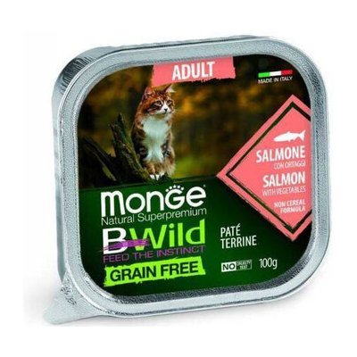 MONGE BWild Cat Adult Paté Losos 100 g