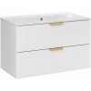 Súprava umývadlo Comad Lava UM-CFP LAVA 80D DP, skrinka Comad Aster White ASTER WHITE 82-80-46-2S