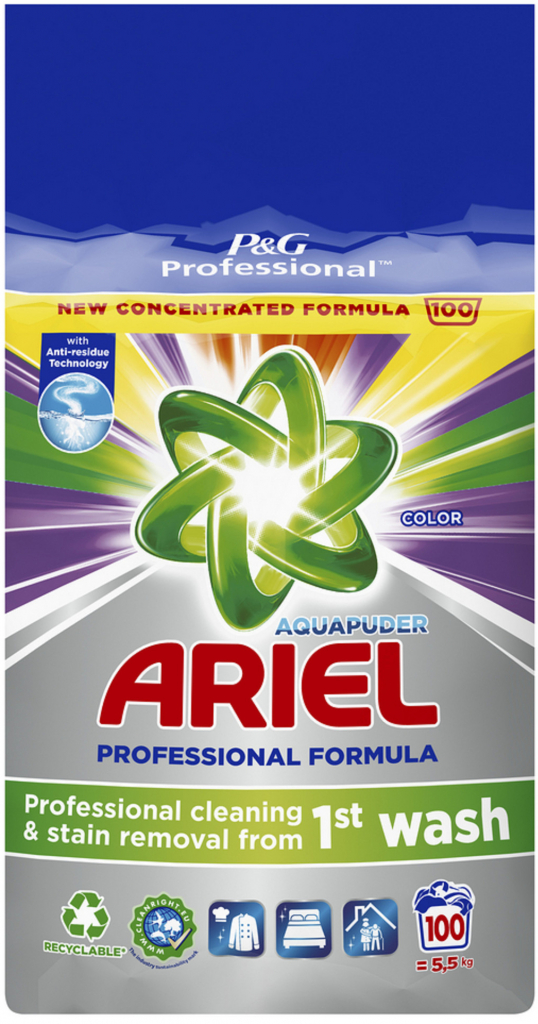Ariel Aquapuder Color univerzálny prací prášok Color 100 PD 5,5 kg