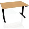 Hobis Pracovný stôl Motion, PO, 2S, 180x70,5-120,5x80 cm, buk/čierna
