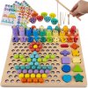 Edukačná Hra Hračka Na Triedenie Drevené Kocky Drevená Montessori Rybolov