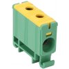 Tracon Rozvodná odbočná svorkovnica na DIN lištu 1x35-150mm² žlto-zelená FLEAL-150/1ZS