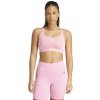 Dámska športová podprsenka adidas, POWERIMPACT TRAIN 3-STRIPES BRA Ružová,Biela, L A-B