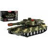 Teddies Tank plast 20cm na setrvačník na baterie se světlem se zvukem v krabici 24x16x11cm