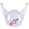 Šilt ALPINESTARS pre prilby SUPERTECH S-M10 DYNO (biela/červená lesklá)