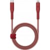 Energia USB kábel ENERGEA Flow USB-C - Lightning C94 MFI kábel 1,5m červený/červený 60W 3A PD Fast Charge