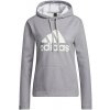 Dámska tréningová mikina Adidas W GG BOS - Dámska športová mikina GG BOS s kapucňou a klokaním vreckom od značky Adidas, sivá farba. - 3472297