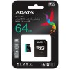 Pamäťová karta Adata microSD Premier Pro 64 GB UHS1 U3 V30 A2 + adaptér