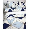 Bavlnené obliečky Blue Vision 140x200 + 70x90 cm – geometrický vzor, zips, slovenský výrobok