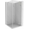 Mexen Lunar, pravostranný výklopný sprchový kút 90 x 90 cm, 8mm číre sklo, oceľový profil, 834-090-090-97-00-P