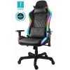 DELTACO GAM-080, RGB Herná stolička čierna